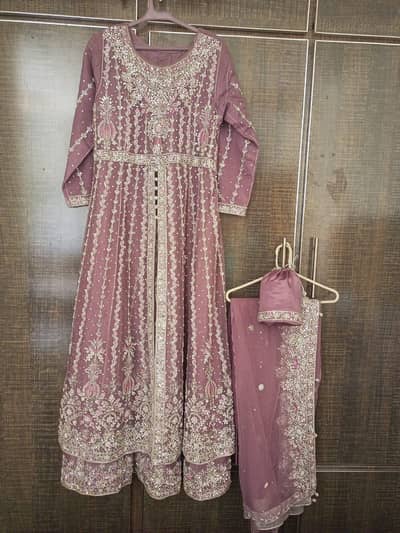 Beautiful Embroidered Party Wear Dress – One Time Used