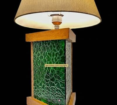 WOODEN LAMPS WITH SHADES AND WALL HANGINGS OF SWATI HAND ART PAINTED