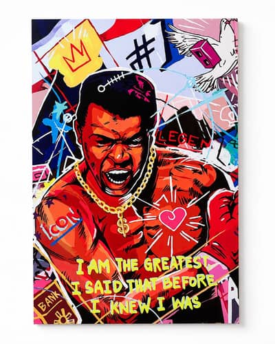 Printed poster of Mohammad Ali