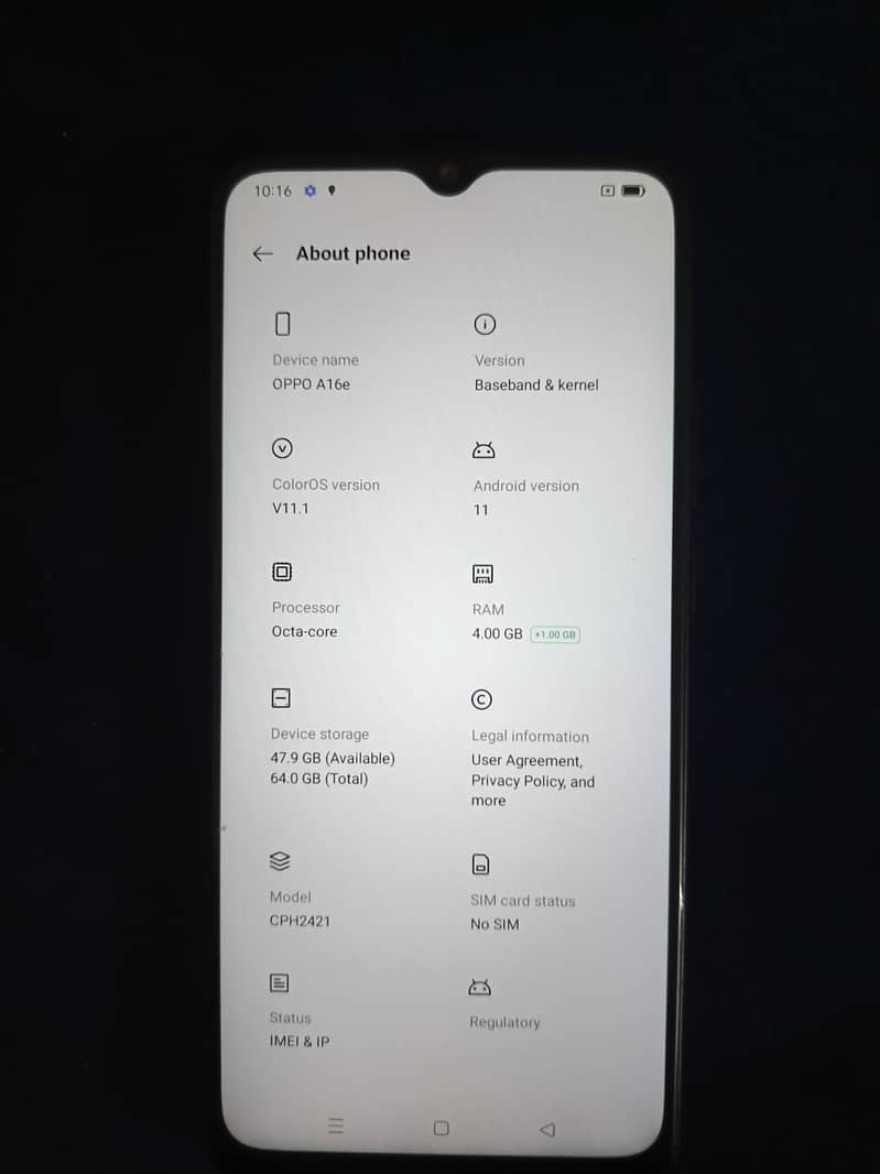 OPPO A16e 0