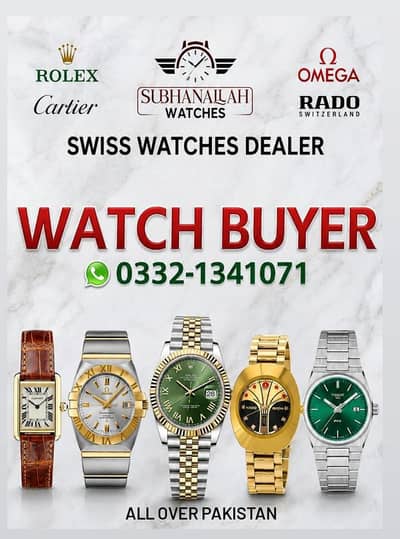 (watch buyer) (Rolex, Omega, Cartier, Rado, Tag Heuer, Patek Philippe