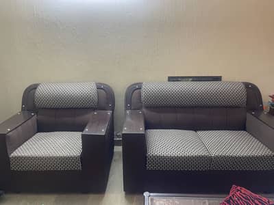 Brown color sofa set