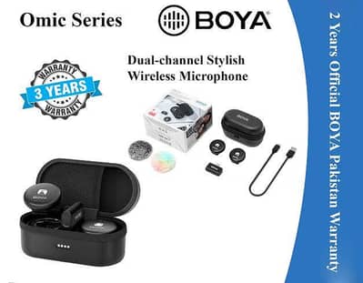 3 Year Warranty O mic series Dual-channel stylish wireless Microphone