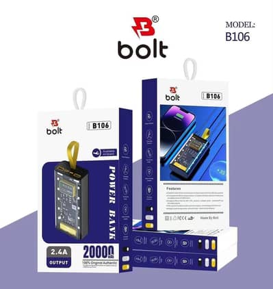 B-106 Power Bank 20,000 mAh Super Fast Charging
