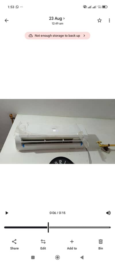 urgent Haier 1.5 ton non inverter AC / 2 month used  / Bill +  Box /