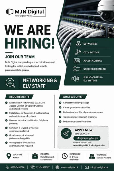 IT & Networking staff Required