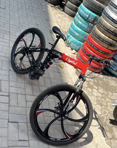 Crystal Folding Mountain Bike | Disc Brake | Shimano Gear | Like New