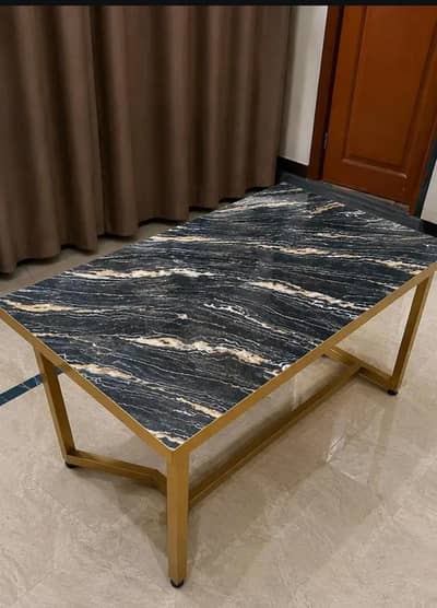 Marblw Sheet Table and book Rack
