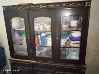 wooden solid showcase