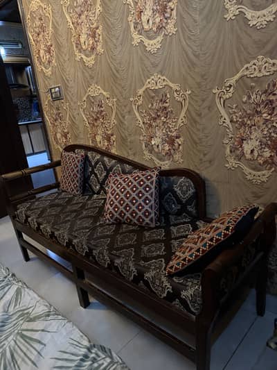 Wooden framed settee