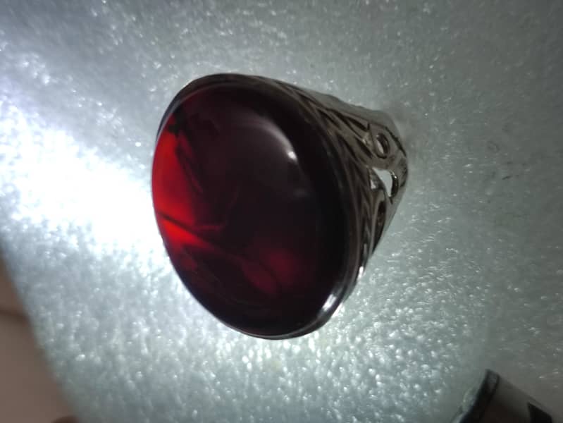 Aqeeq ring (silver) 1