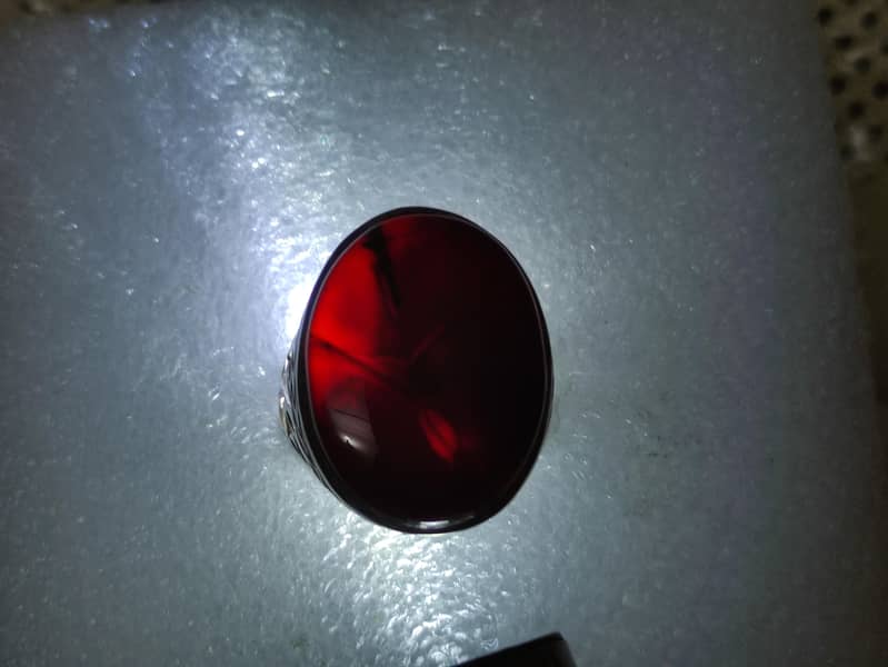Aqeeq ring (silver) 3
