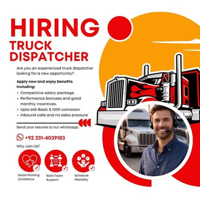 Truck Dispatch Sales Agent & Customer Representative Required
