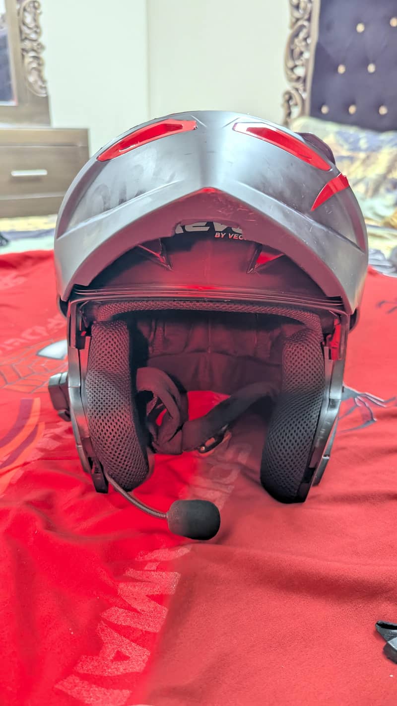 VECTOR REVO MATTE BLACK with BLUETOOTH INTERCOM & accessories 6
