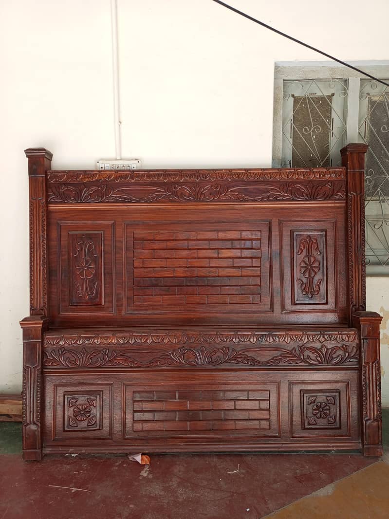 solid wood bed set 1