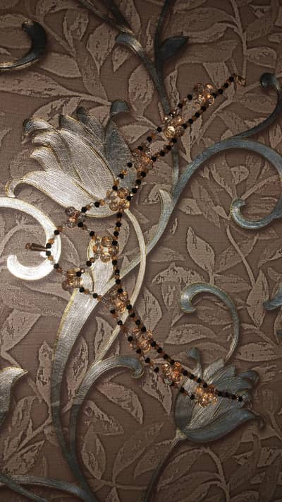 Homemade crystal beaded necklace