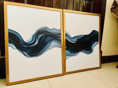 Abstract art pictures set