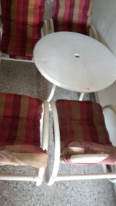 Garden chairs and table