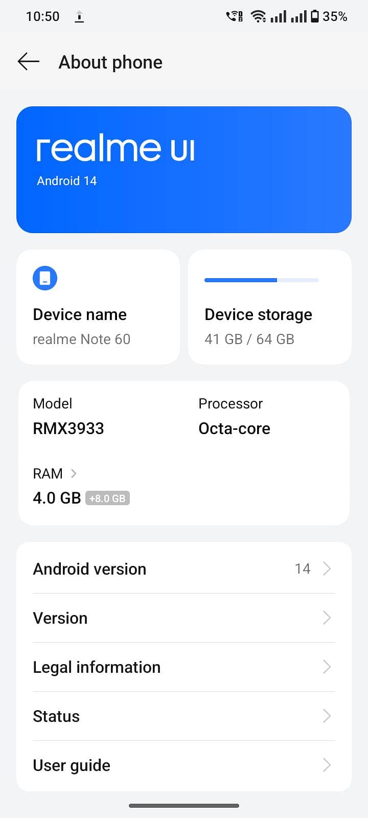 Realme Note 60 8