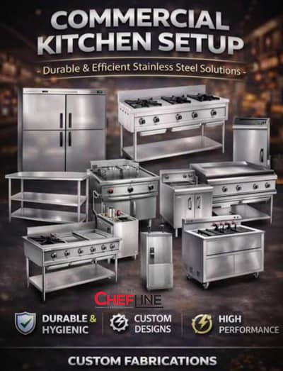 New Fryer, Hot Plate, ss Hood ducting, pizza setup