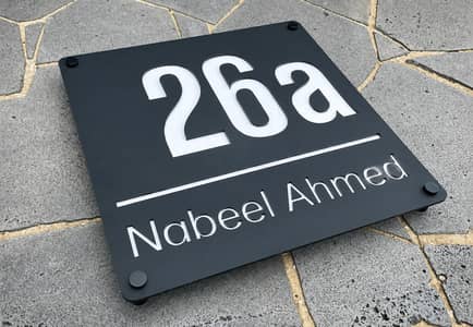 Acrylic House Name/Steel/ glass house plate manufacture Services