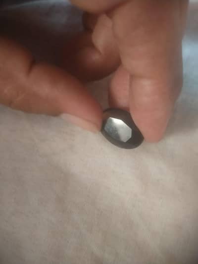 Natural Black Aqiq Nageena for Ring | Hand Stone