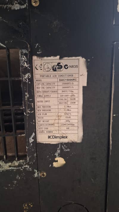 Imported dimplex Portable Ac Available