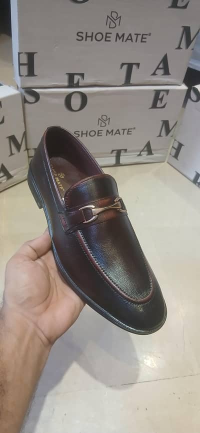 Leather mocassion with new look