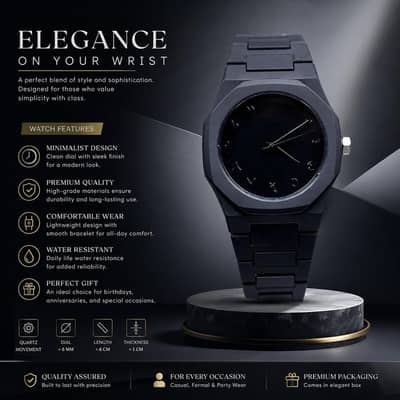 ⌚ Premium Stainless Steel Chain Watch