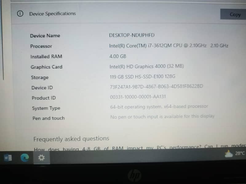 HP laptop 1