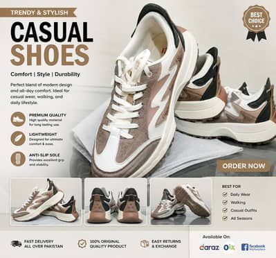 Trendy & Stylish Casual Sneakers – Premium Quality Shoes