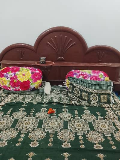 wooden bed