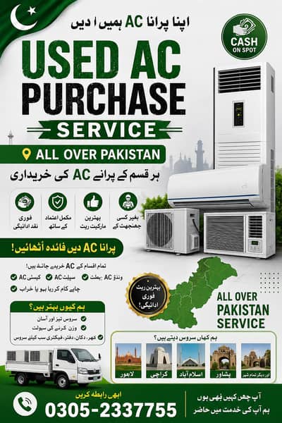 Used AC Purchase Service | All Types of ACs Purchased Across Pakistan