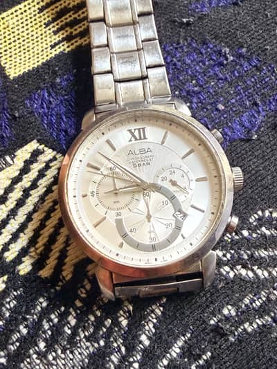 ALBA 5-Bar Chronograph Silver Men Classic