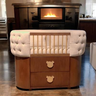 Made from Woodco furnitures Gujranwala. . Its a customized baby cot