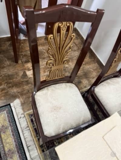 Elegant 6 Seater Glass Dining Table Set