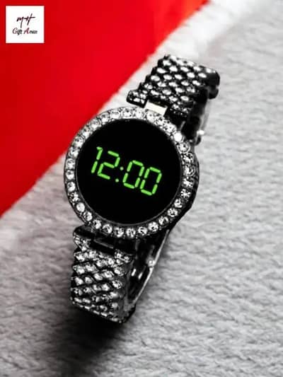 Digital Display Women's Bracelet Round Touch Watch
