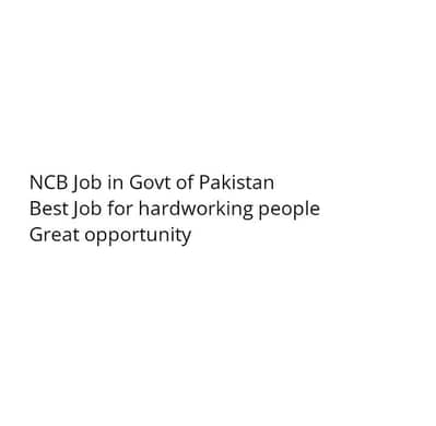 Good job available in Govt sector