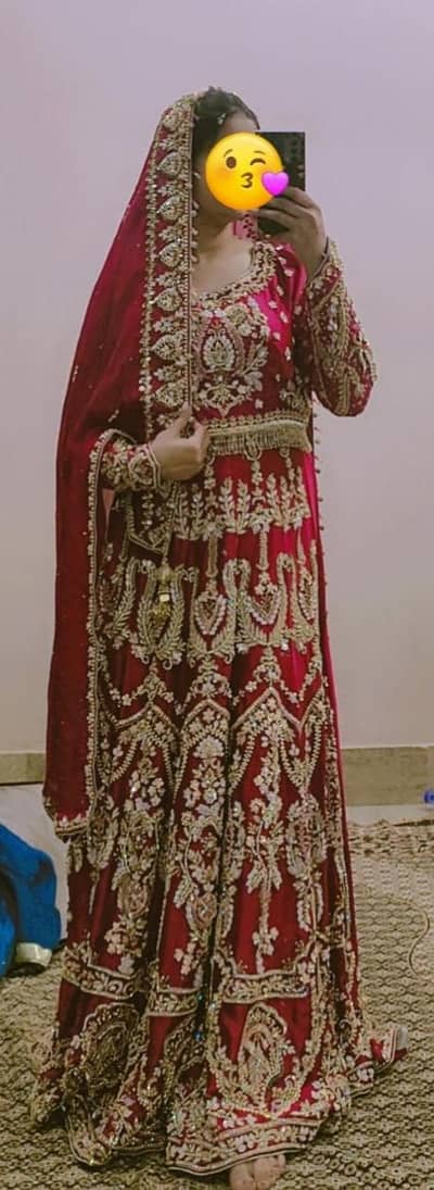 Pink Gold Bridal Embroidered Lehnga