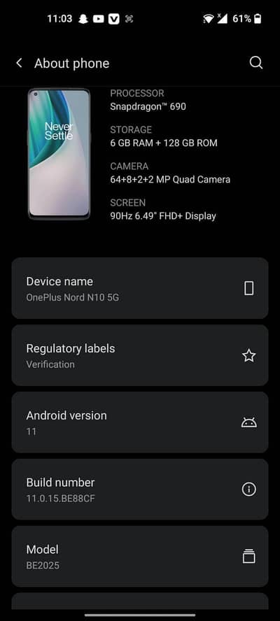 One Plus Nord N10