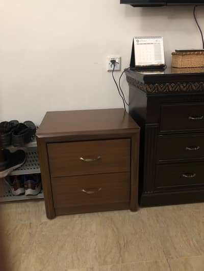 Wooden King Size bed with mattress in immaculate condition