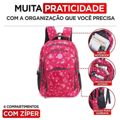 1. Stylish Floral Print Backpack for Girls - Cash on Delivery