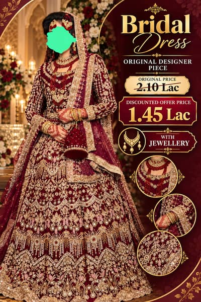Designer Maroon Bridal Lehenga Bridal Dress Customized Bridal Dress