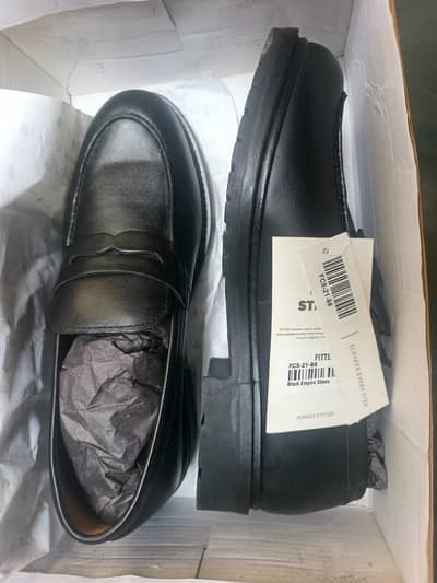 Brand New Genuine Leather Penny Loafers - Size 42