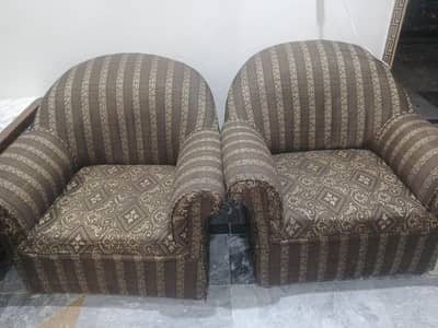 5 setter sofa brown golden clr