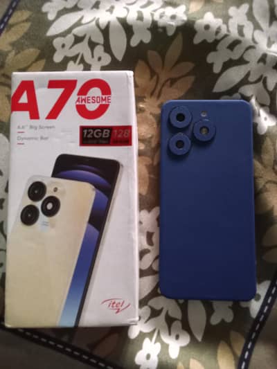 Itel A70 12-128gb with box side glass break all ok phone