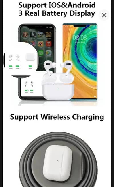 Wireless AirPods with smart touch
