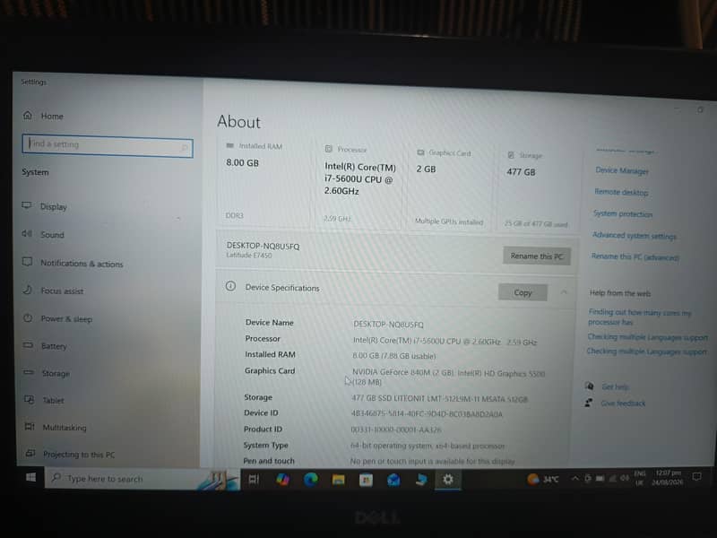Dell i7 5th generation(2gb Nvidia GPU) 1