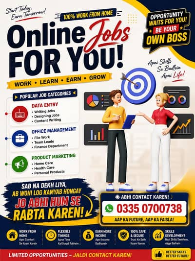 online jobs/full time/part time/simple typing jobs for boys and girls