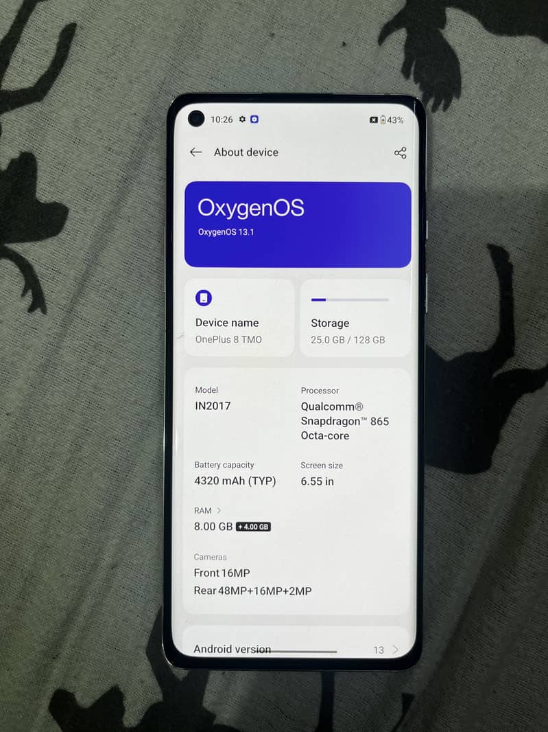 One Plus 8 5g 5